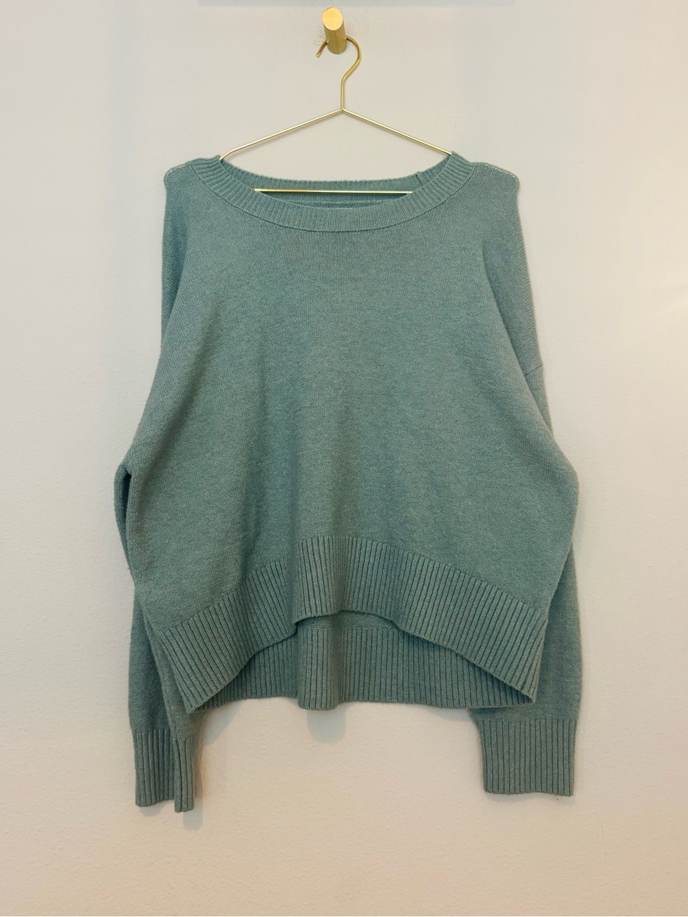 Sincerely Jules Seafoam Green Boatneck Lightweight Sweater and skirt